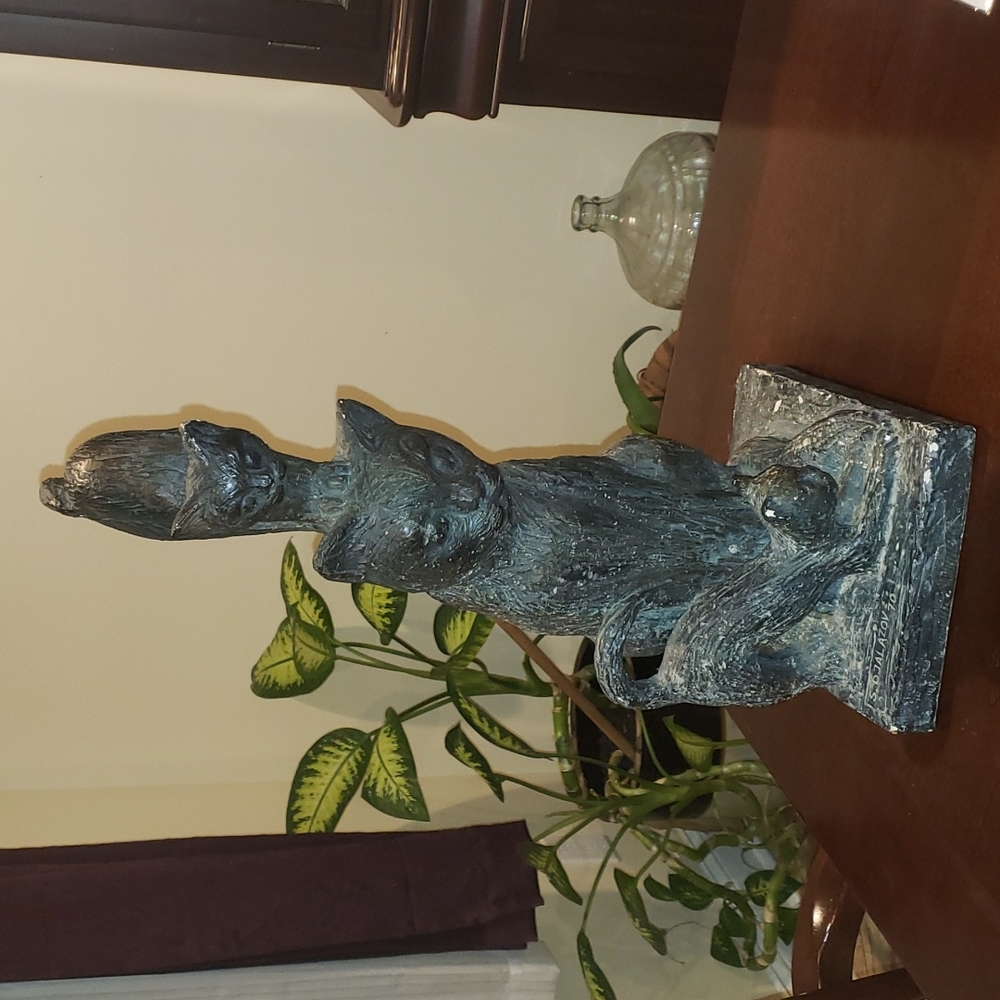 Vintage CAT Sculpture by S.DJALAZOV